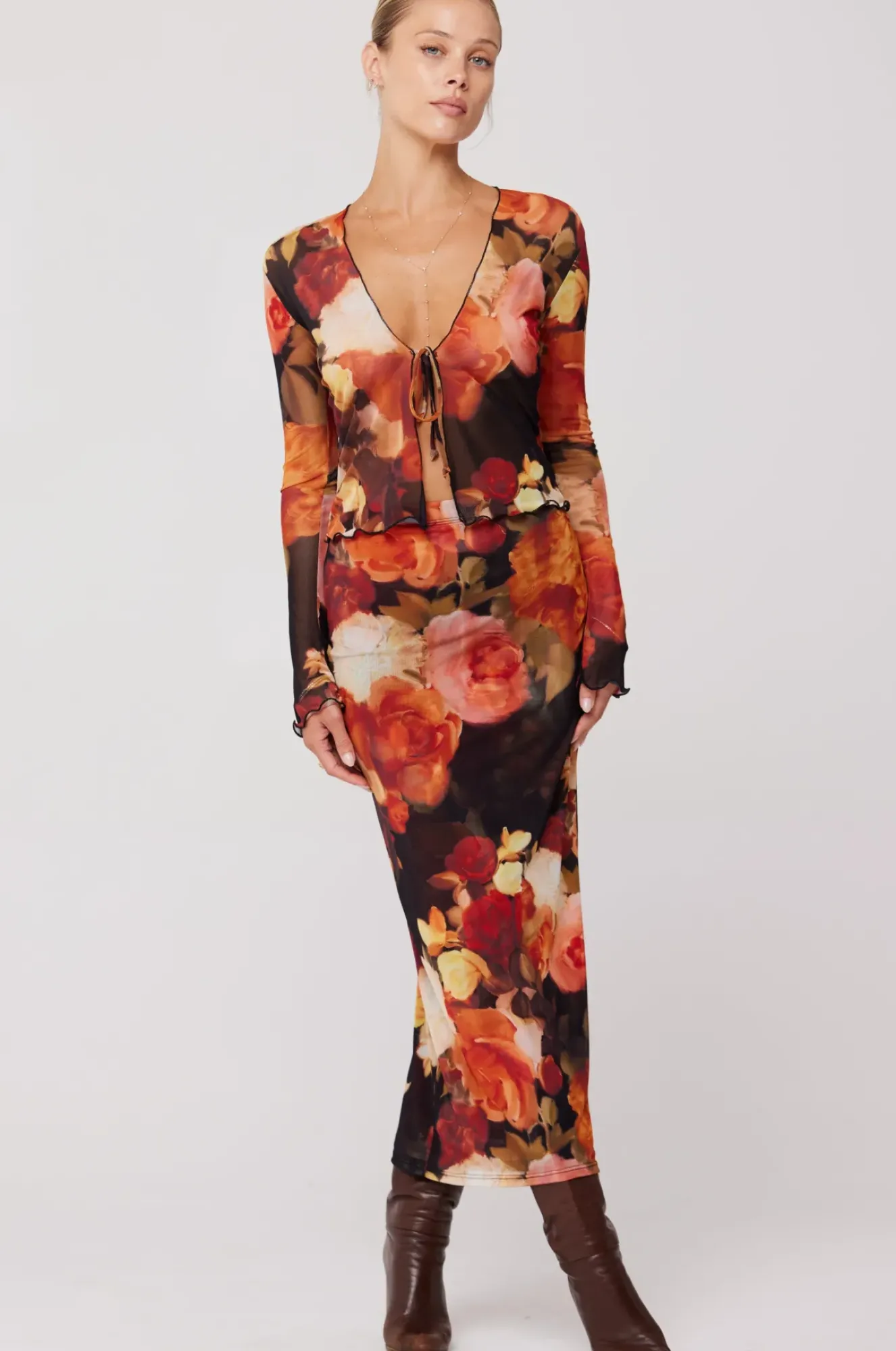 RESA Aliyah Mesh Top In Muse Shop
