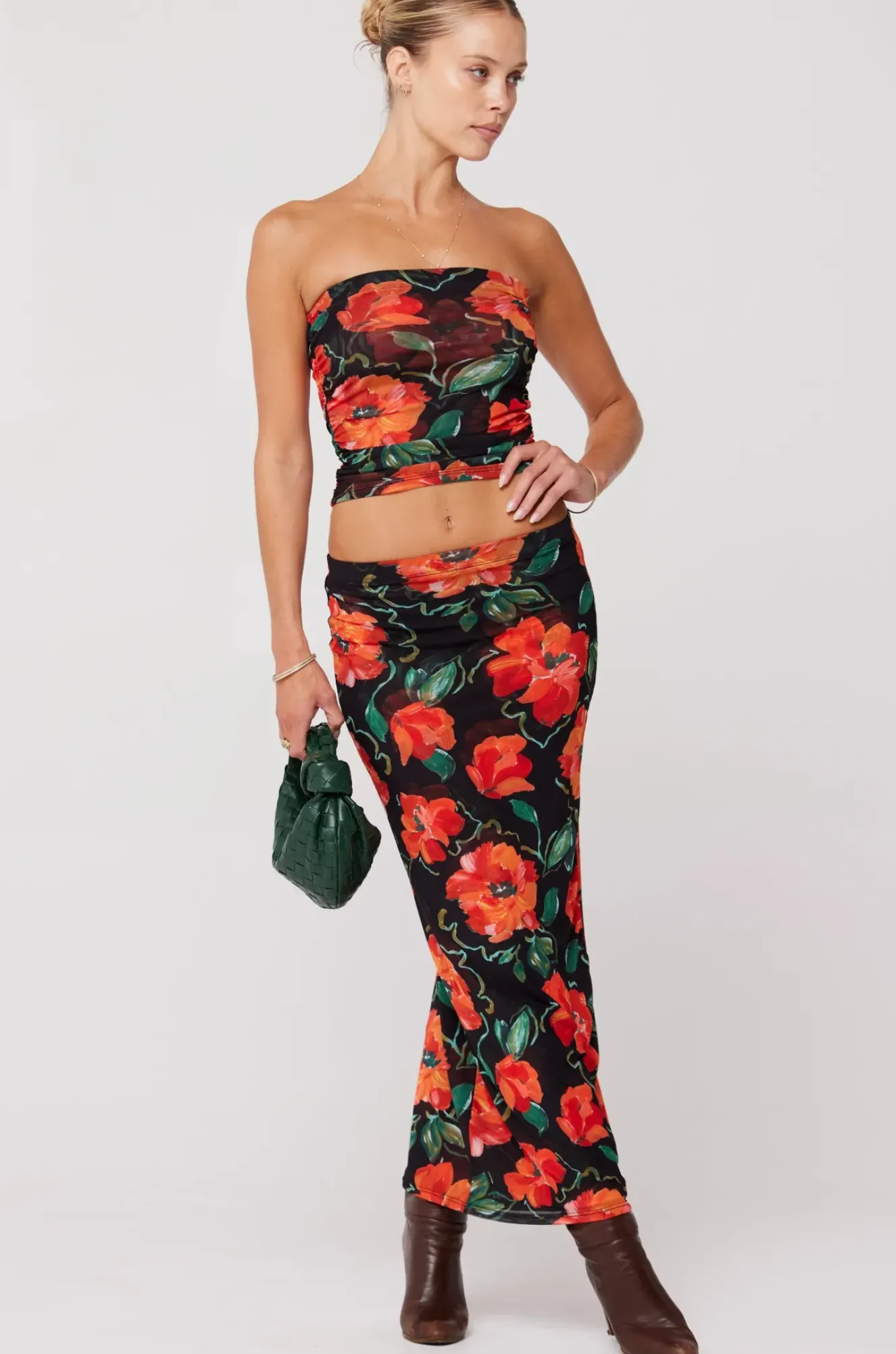 RESA Bonnie Mesh Top In Poppy Best Sale