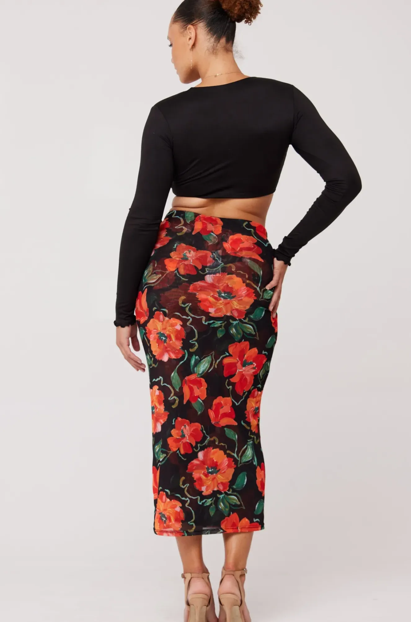 RESA Clyde Mesh Skirt In Poppy Cheap
