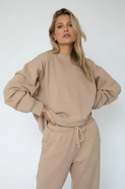 RESA Gunner Sweatshirt In Sand Hot