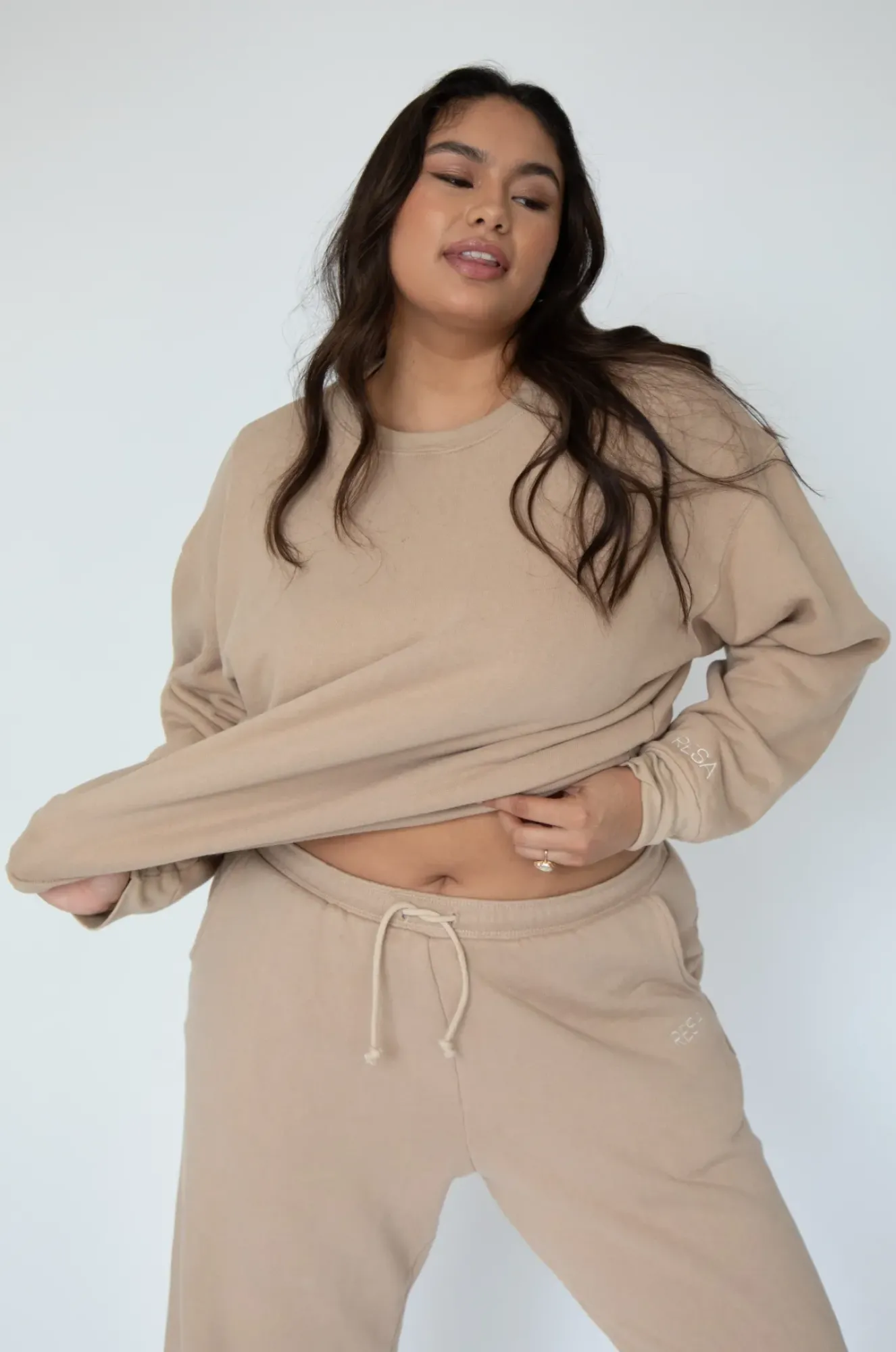 RESA Gunner Sweatshirt In Sand Hot