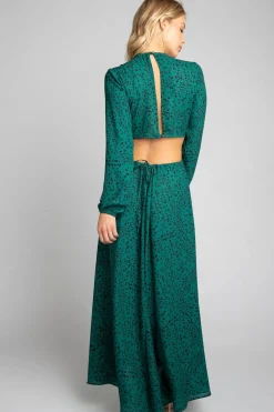 RESA Noelle Maxi Dress - Seabrook Green Maxi Dress With Sleeves Outlet