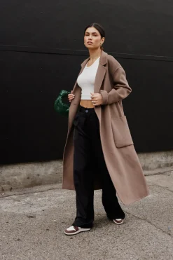 RESA Ryder Coat In Taupe Online