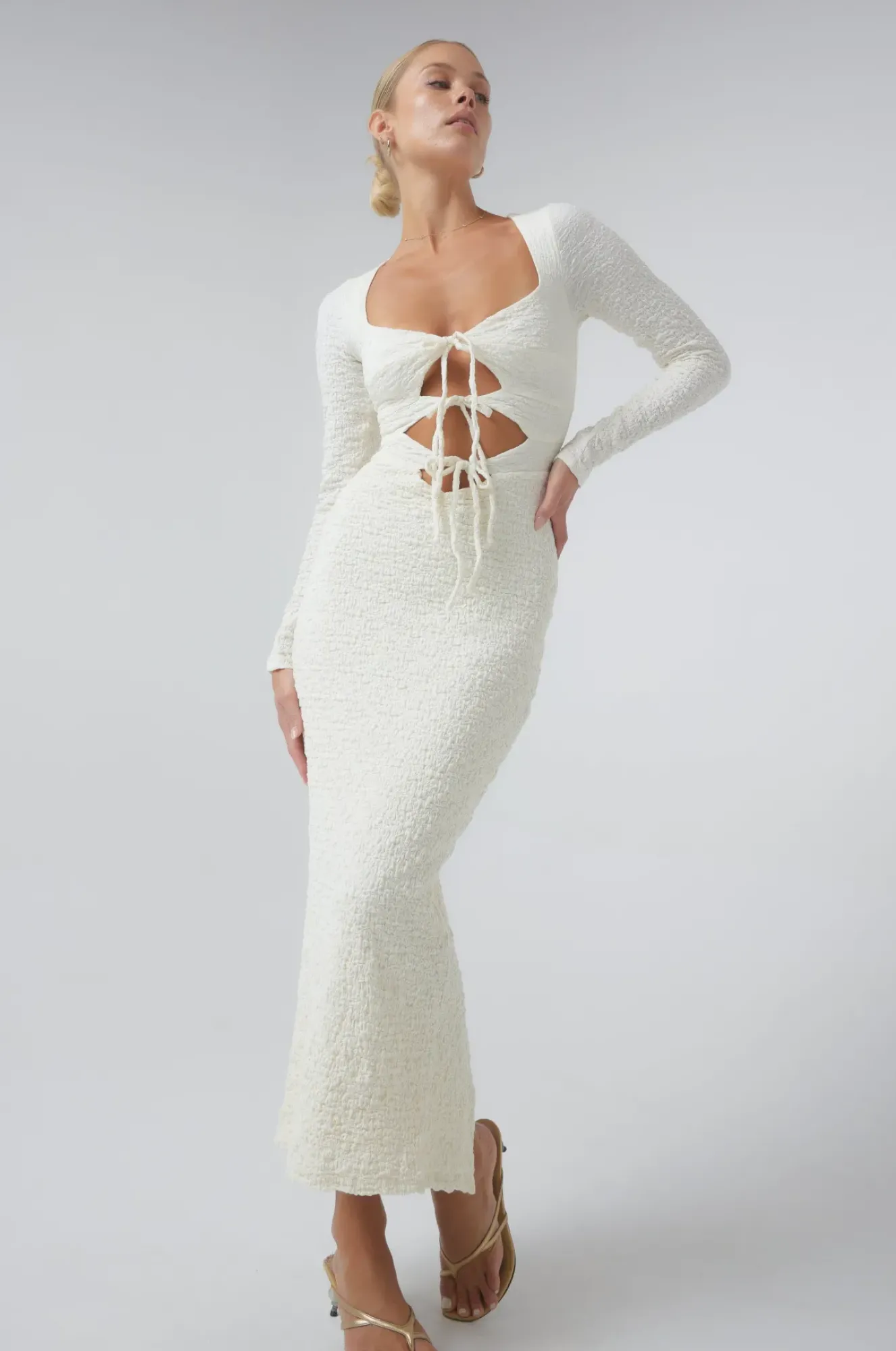 RESA Simone Dress In Ivory Clearance
