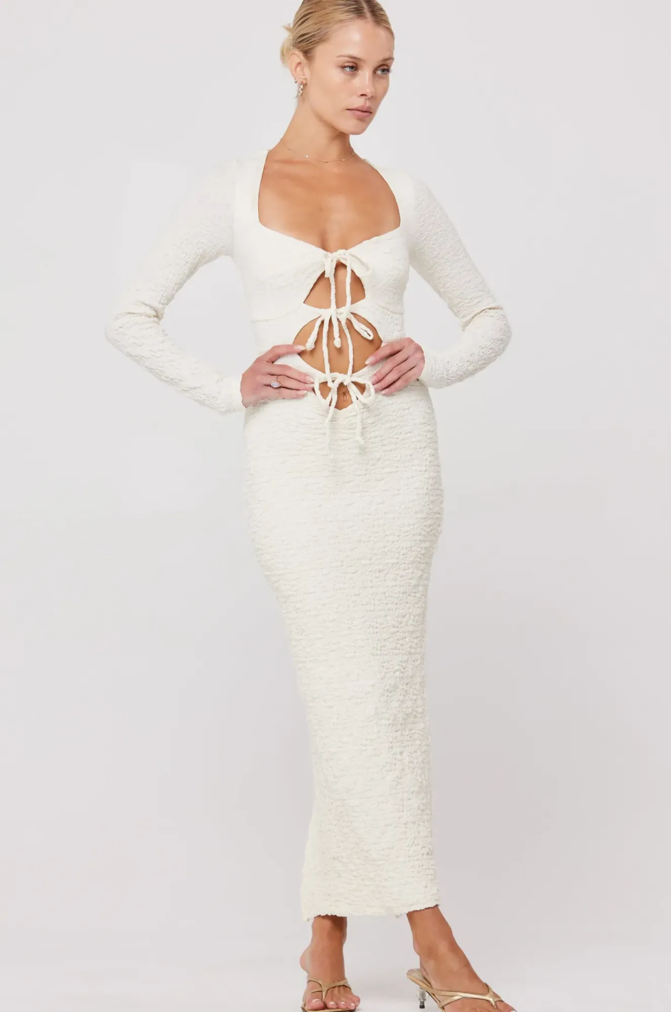 RESA Simone Dress In Ivory Clearance