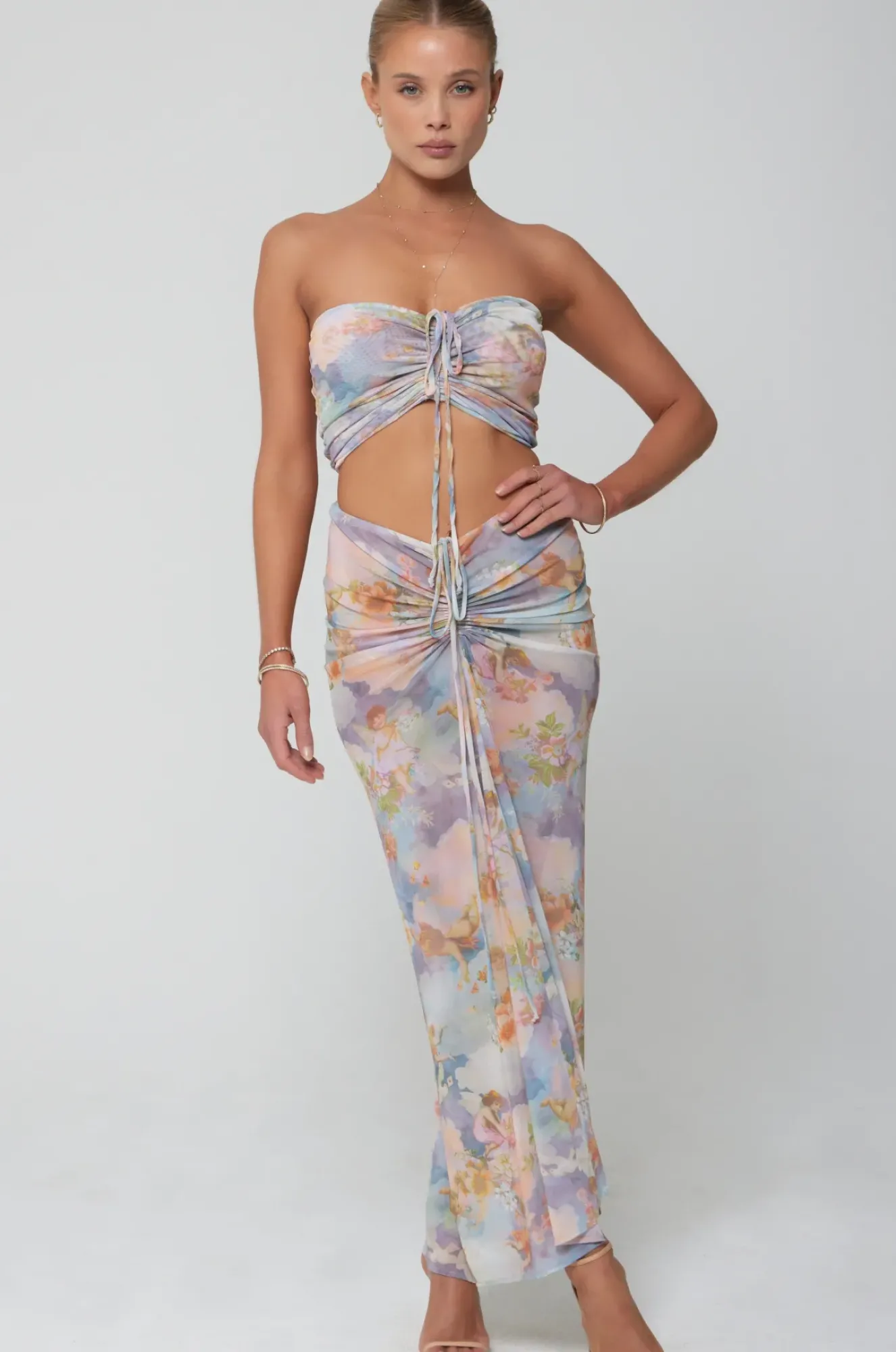 RESA Ziggy Mesh Skirt In Versailles Hot